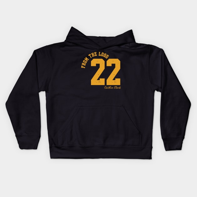 From The Logo 22 Caitlin Clark Kids Hoodie by Palette Harbor